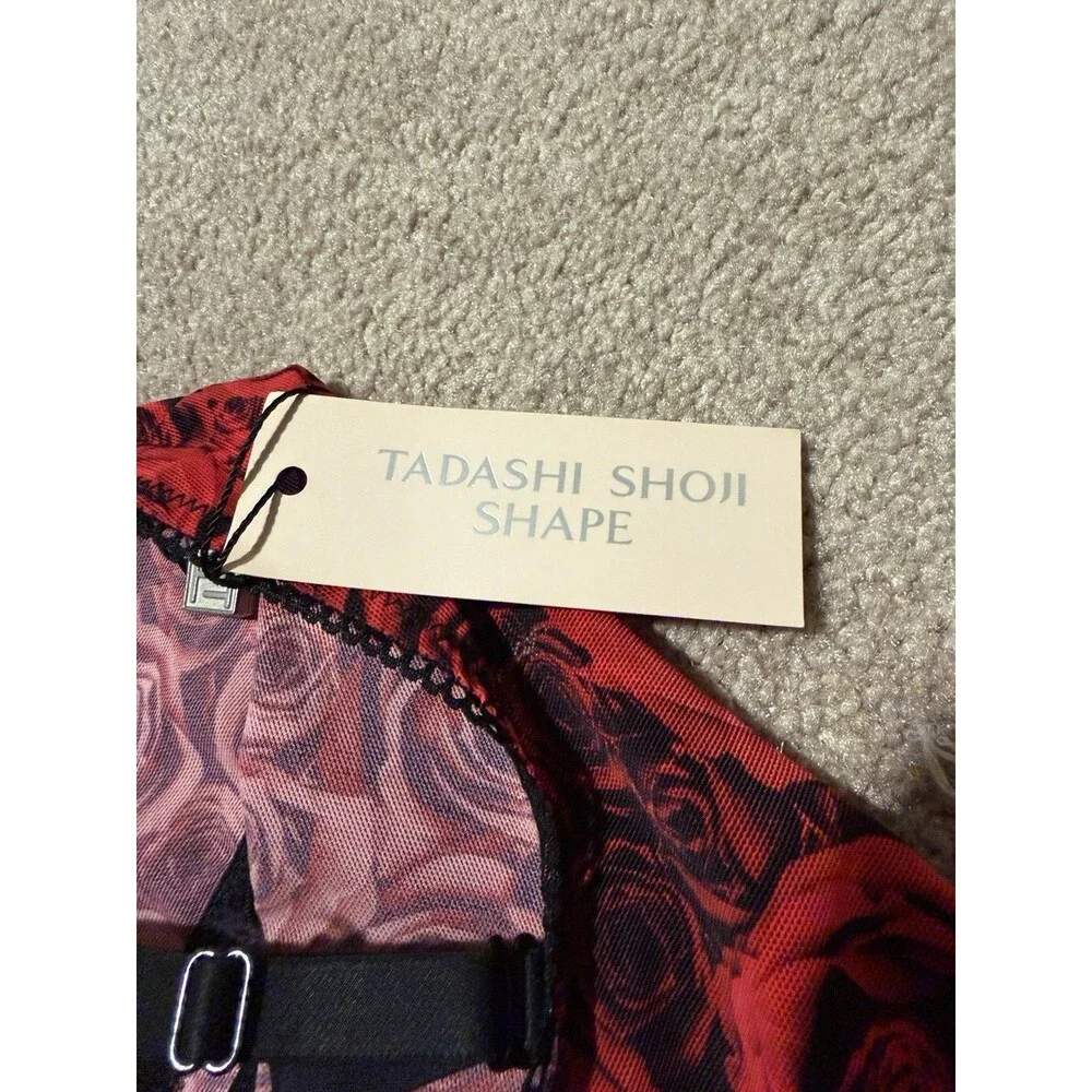 Tadashi Shoji Shape Rose Printed Shapewear NWT Broken Strap